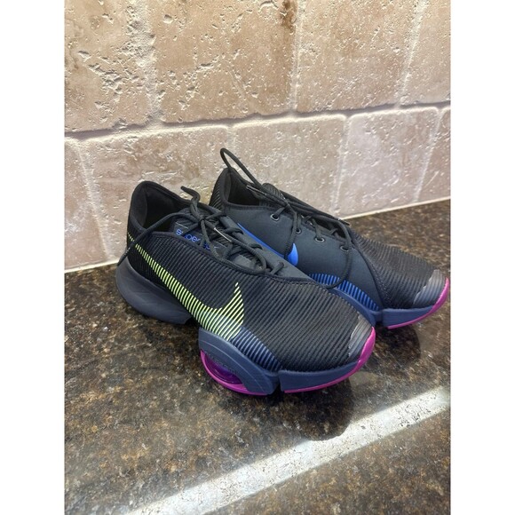 Nike Air Zoom SuperRep 2 Women’s 8.5 Black/Red Plum/Sapphire/Cyber EUC - Picture 2 of 9